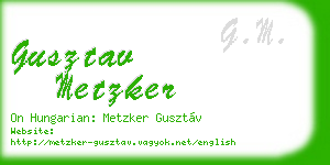 gusztav metzker business card